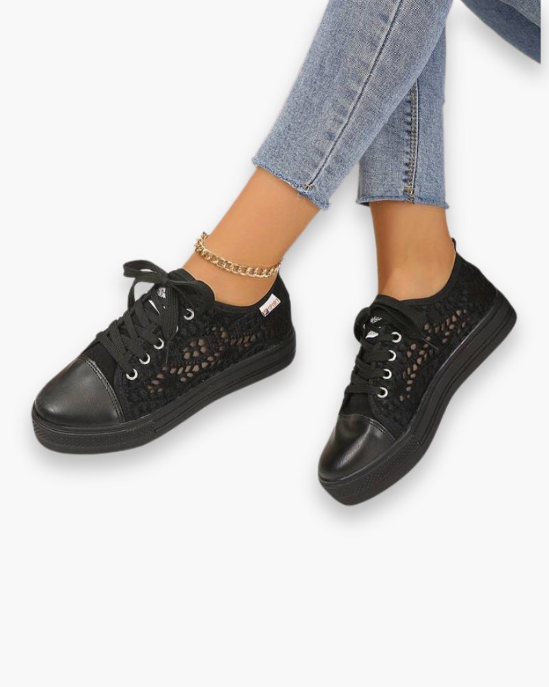 Evelyne | Damen Elegante Spitzen Turnschuhe