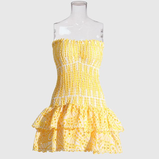 Liana | Minikleid Mit Versammelt Einzelheiten