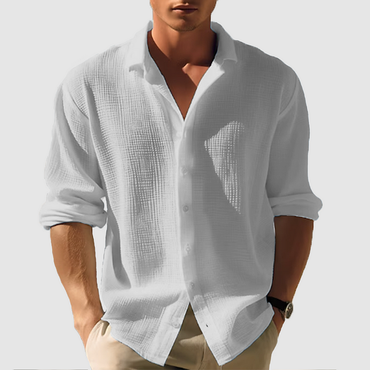 Gavros | Herren Langärmliges Button-Down Hemd