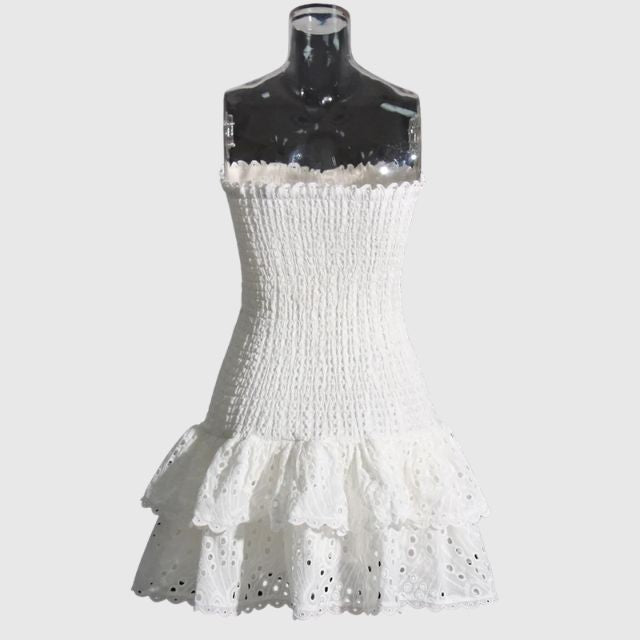 Liana | Minikleid Mit Versammelt Einzelheiten