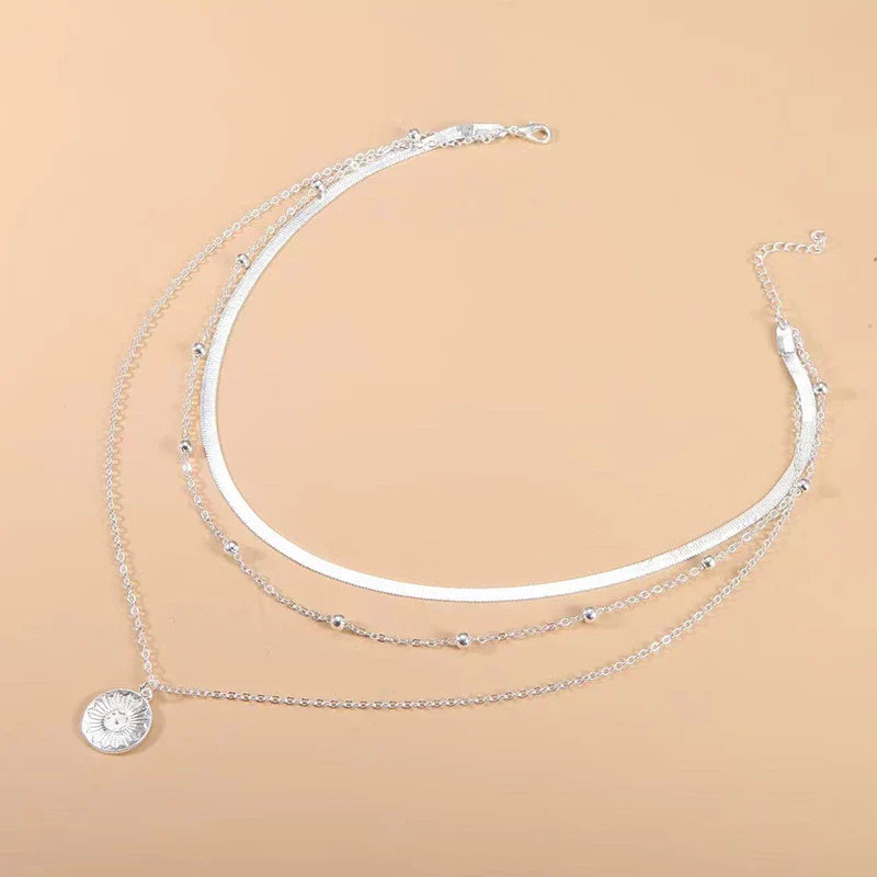 Sylvia | Silber Dreilagige Halskette