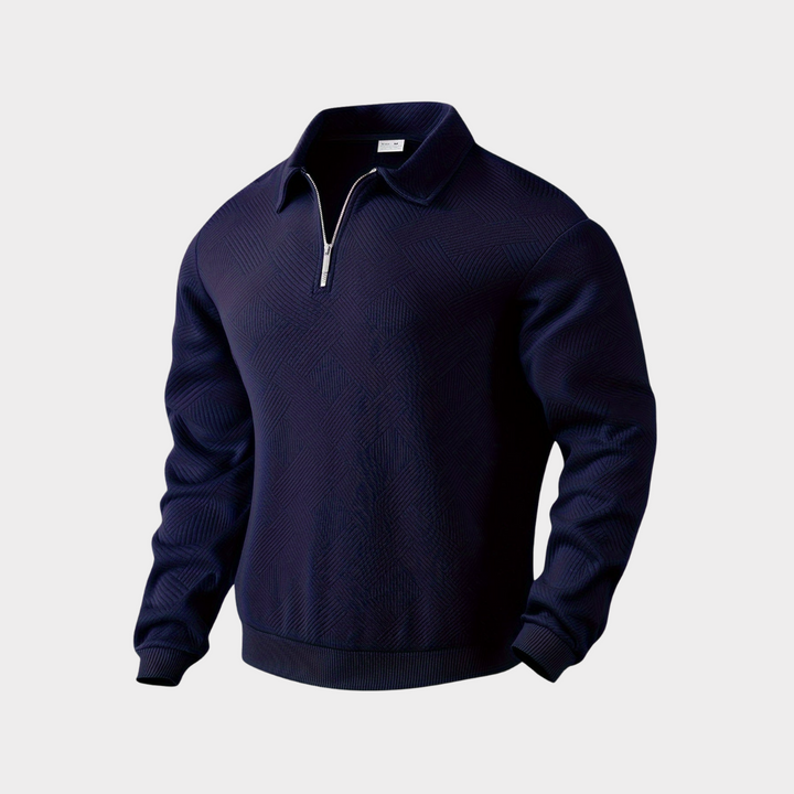 Evorn | Prämie Herren Viertelreißverschluss Strickpullover