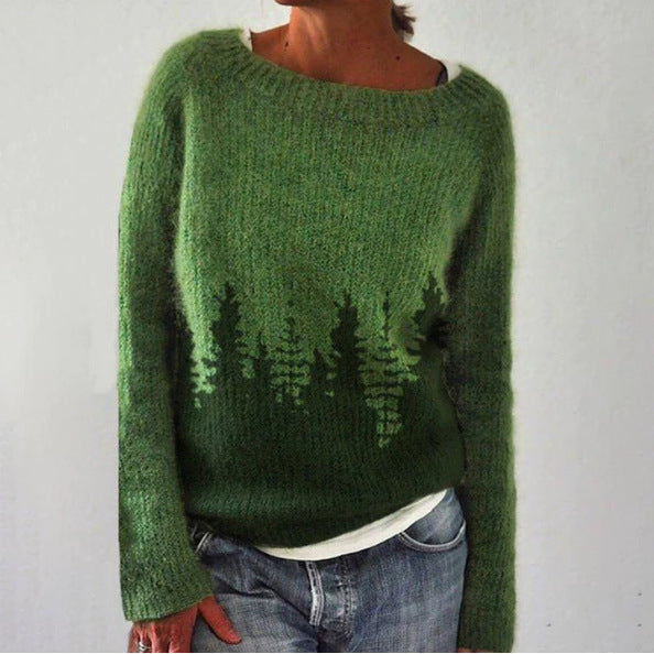 Saga | Stylischer Strick Pullover in Lebendig Farben