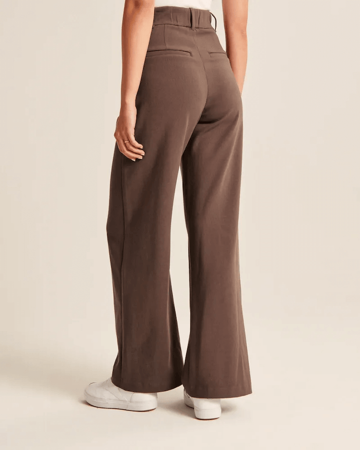 Fiorella | Hochtaillierte Maßgeschneidert Weitem-Bein Damenhose