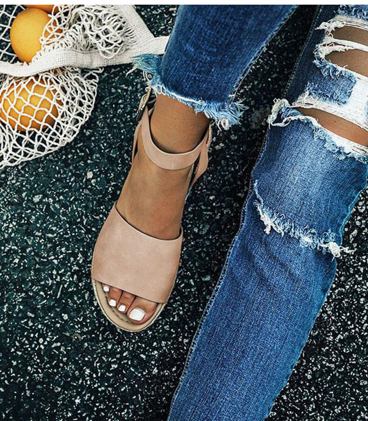 Indigo | Damen Plateau-Espadrille Sandalen