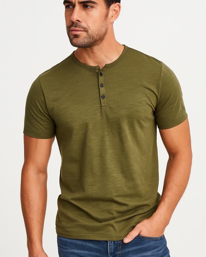 Westic | Herren Lässig Henley Hemd
