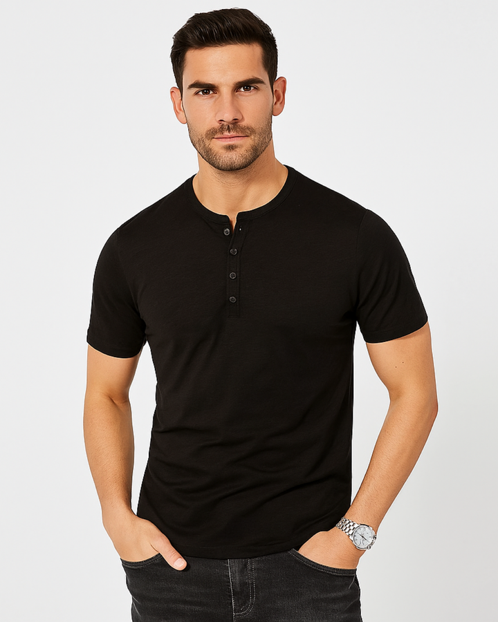 Westic | Herren Lässig Henley Hemd
