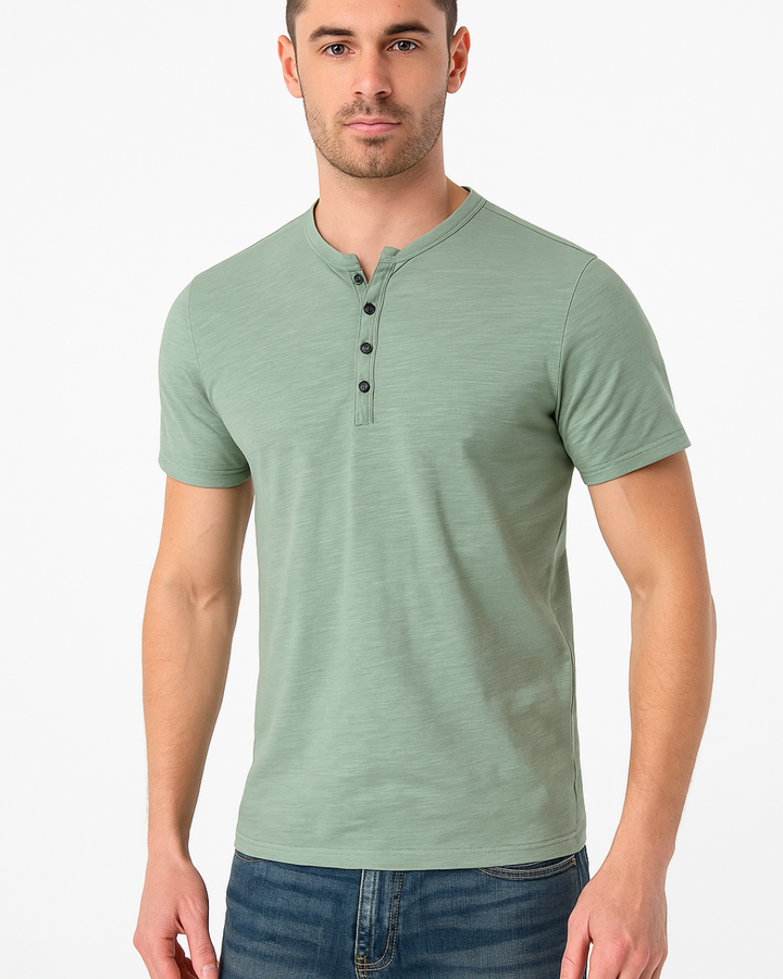 Westic | Herren Lässig Henley Hemd
