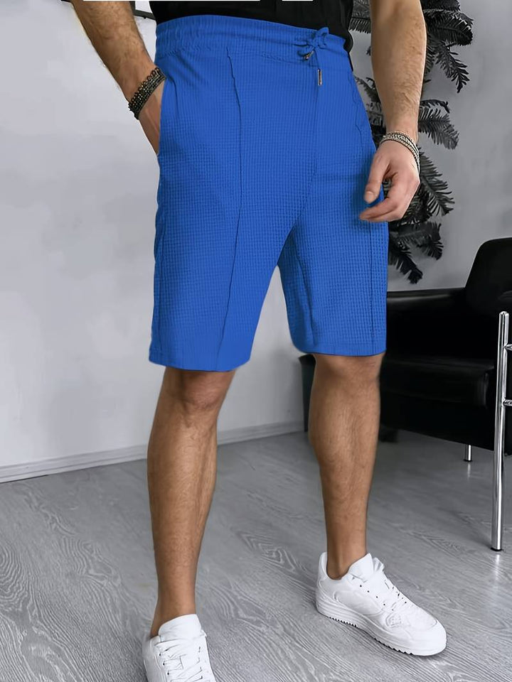Bojan | Herren Waffelstrick Geschäft Lässig Kurze Hose