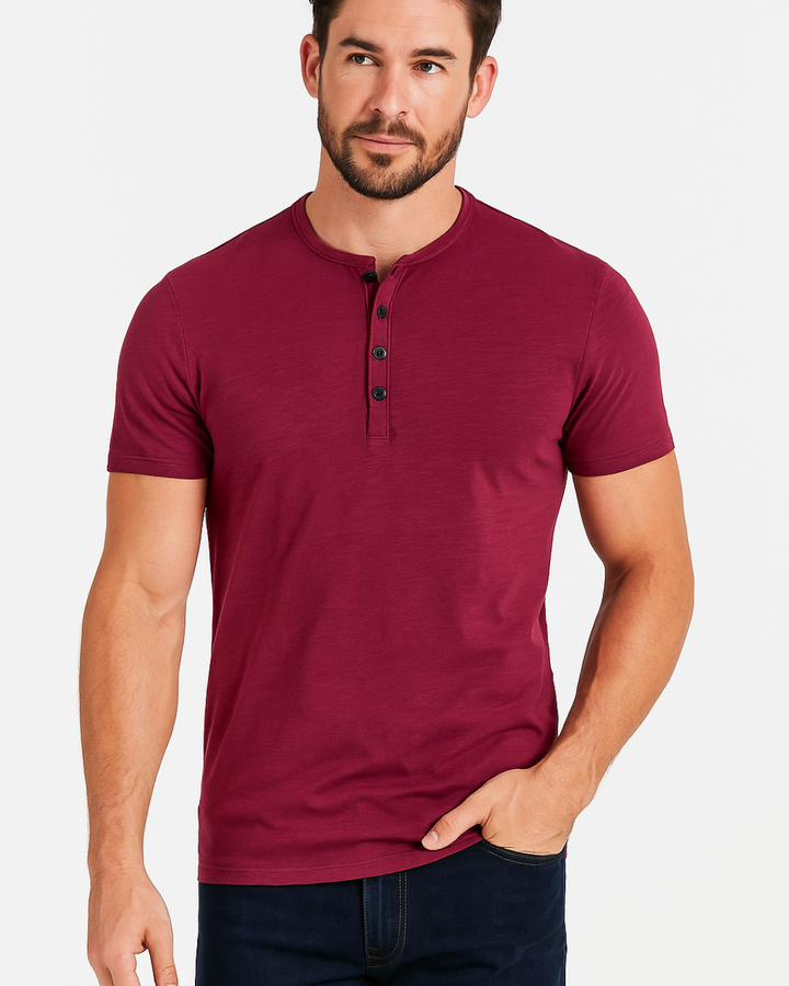 Westic | Herren Lässig Henley Hemd