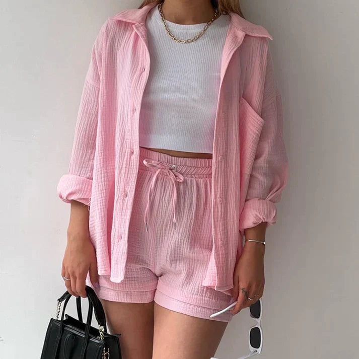 Laleh | Plissiertes Zweiteiliges Outfit Für Frauen