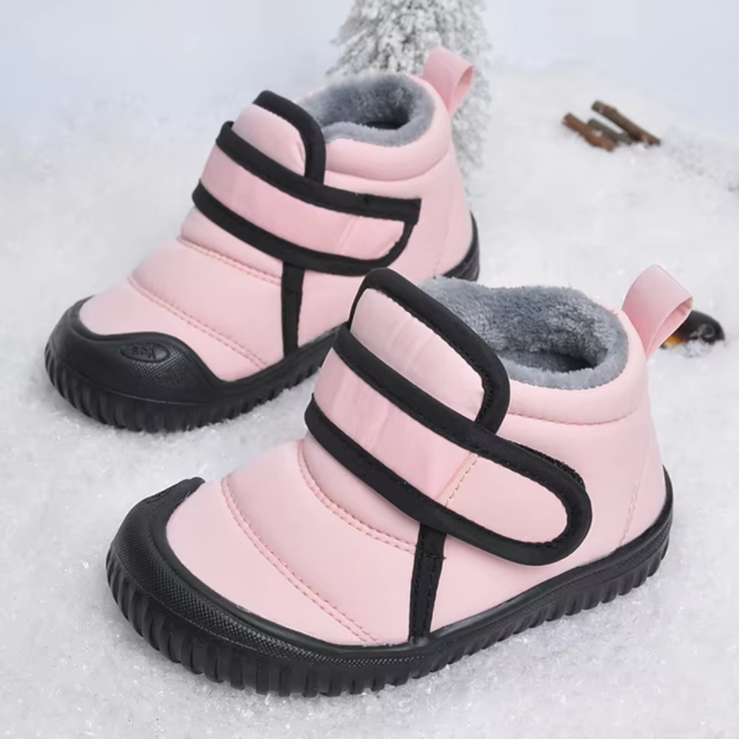 Kinder Barfuß-Schneestiefel | Warm Gefütterte Winterschuhe