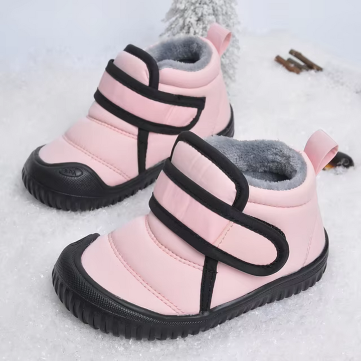 Kinder Barfuß-Schneestiefel | Warm Gefütterte Winterschuhe