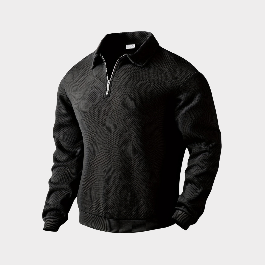 Evorn | Prämie Herren Viertelreißverschluss Strickpullover