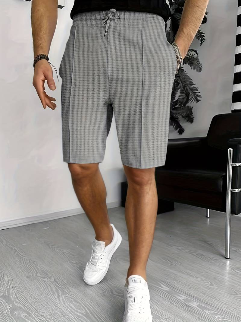 Bojan | Herren Waffelstrick Geschäft Lässig Kurze Hose