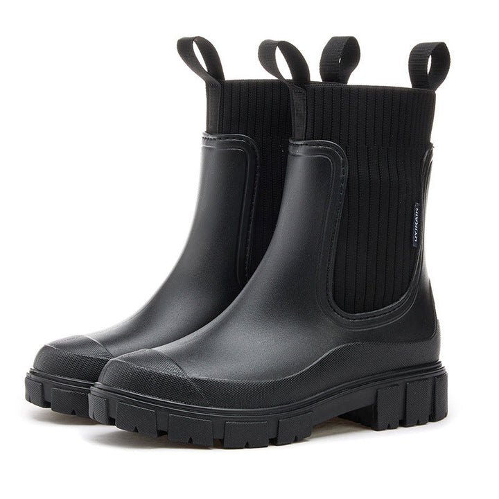 Stylische Damen-Regenstiefel Mit Rutschfester Sohle