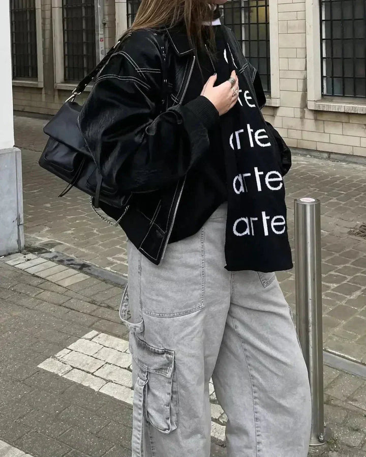 Damen Übergroß Bomberjacke