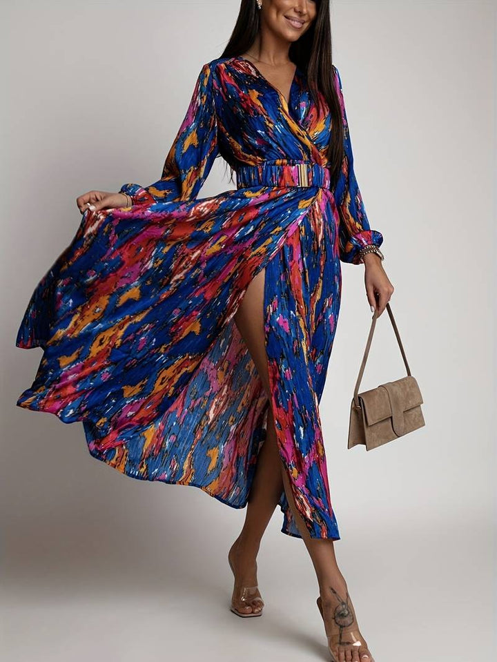 Yenifer | Abstrakt Wickeln Kleid
