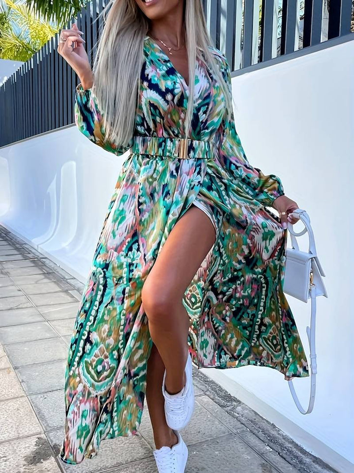 Yenifer | Abstrakt Wickeln Kleid