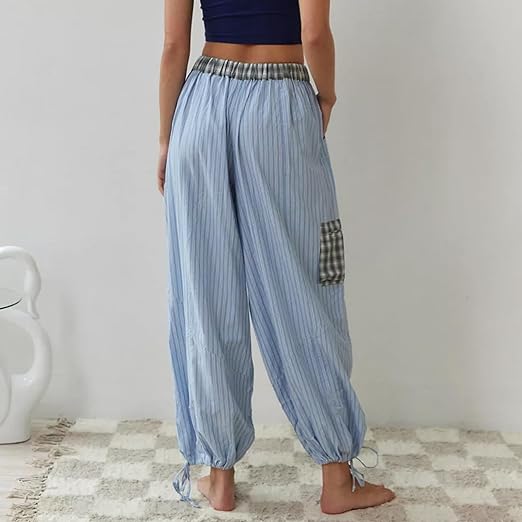 Piper | Damen Bequemes Locker Passform Kariertes Pyjama Satz