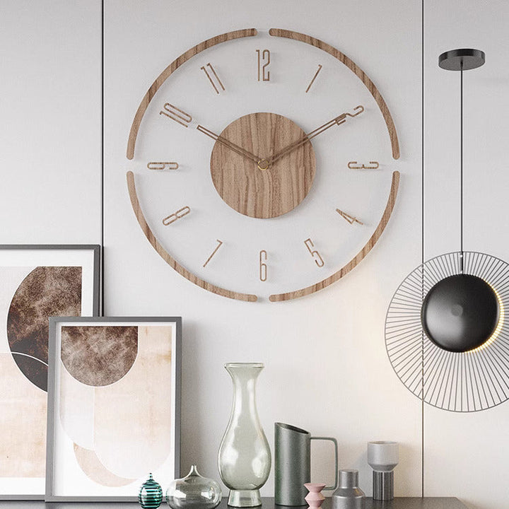 Nordische Wanduhr Aus Holz | Leise Bewegung ohne Ticken