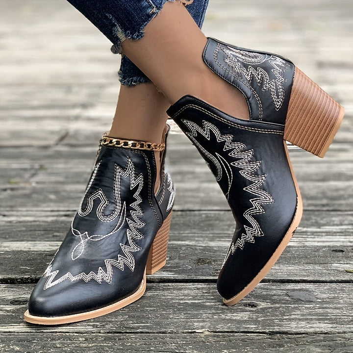 Cendrillon | Klobigem Absatz Stiefelette für Frauen