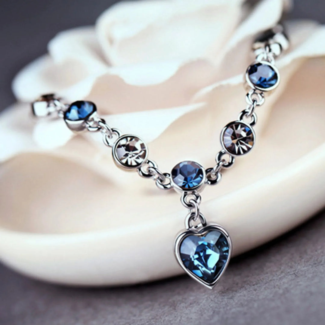 Luna | Verstellbares Sterling Silber Kristall Armband