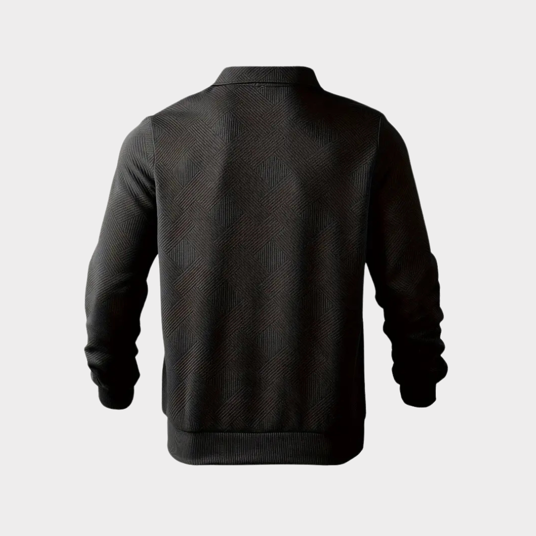Evorn | Prämie Herren Viertelreißverschluss Strickpullover