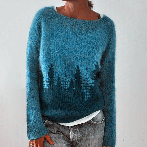 Saga | Stylischer Strick Pullover in Lebendig Farben