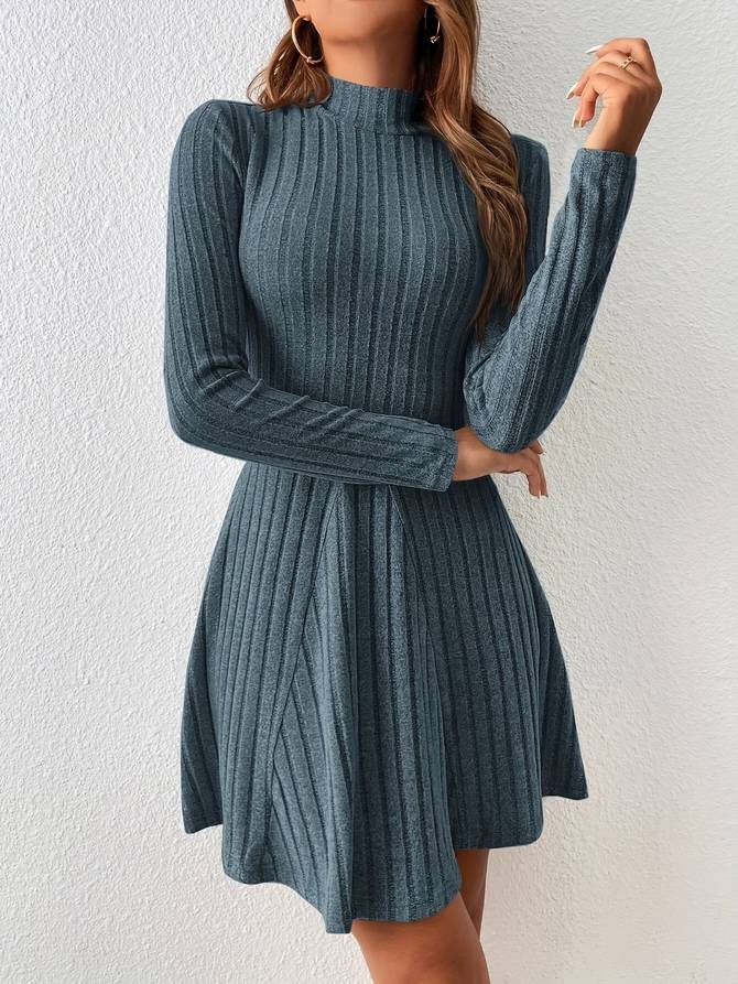 Lilou | A-Linien Kleid mit Langen Ärmeln