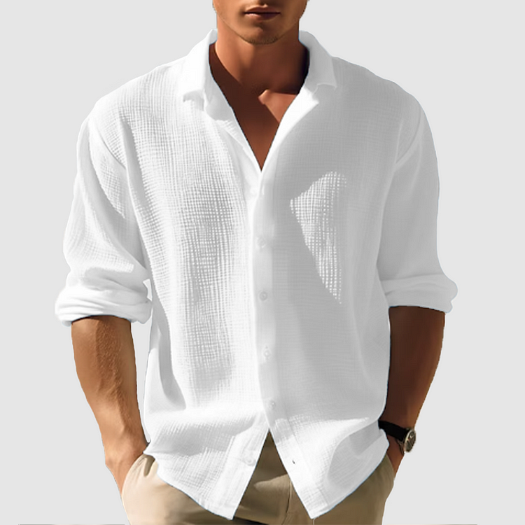 Gavros | Herren Langärmliges Button-Down Hemd