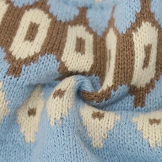Damen Himmelblauer Nordischer Pullover | Entspannte Passform