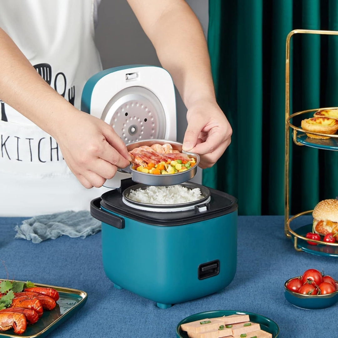 Kompakter 1.2L Reiskocher mit Dampfkorb