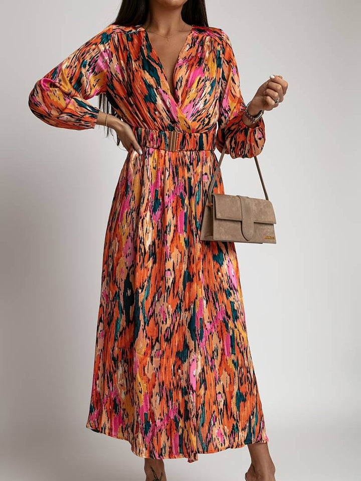 Yenifer | Abstrakt Wickeln Kleid
