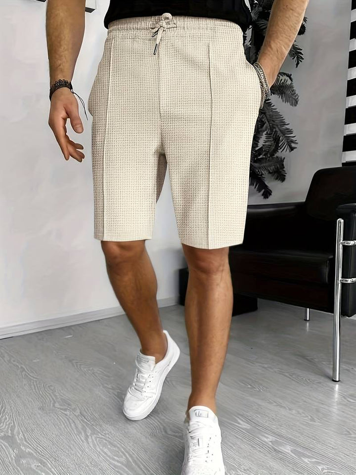 Bojan | Herren Waffelstrick Geschäft Lässig Kurze Hose