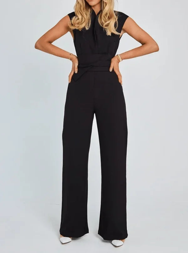 Vaela | Ärmelloser Overall mit weitem Bein - Elegantes Sommer-Outfit für Frauen