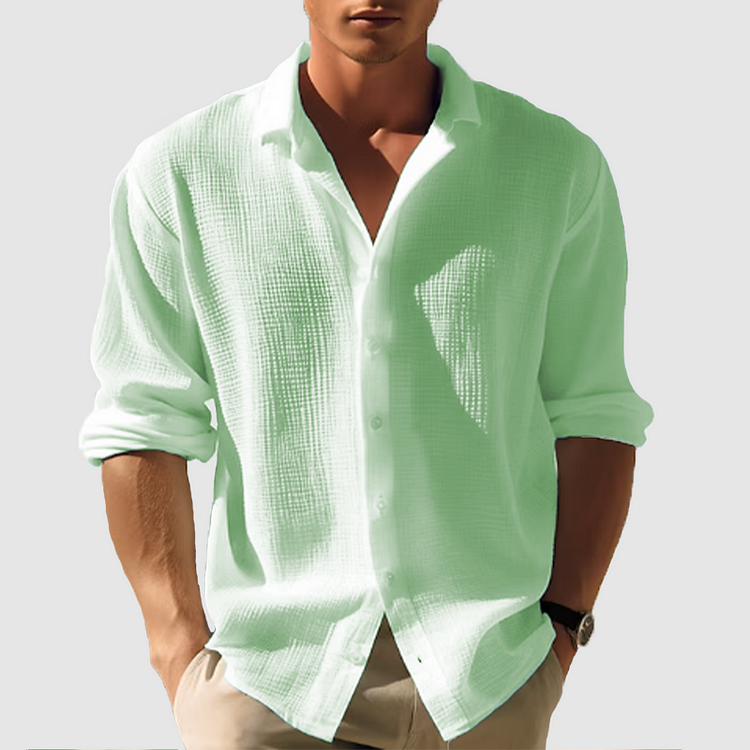 Gavros | Herren Langärmliges Button-Down Hemd