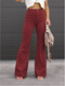 Piper | Damen Hoher-Taille Jahrgang Cord Schlaghosen