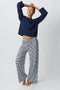 Zaria | Damen Bequeme Gestreifte Lockerer Passform Hose