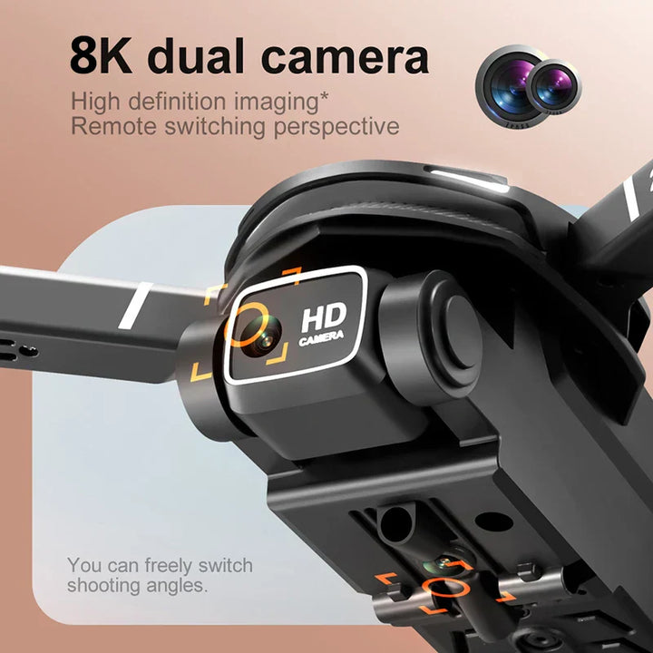 Leo | Mini V88 Drohne 8K mit GPS und HD Dual Kamera - Professionelle Luftbildfotografie Drohne