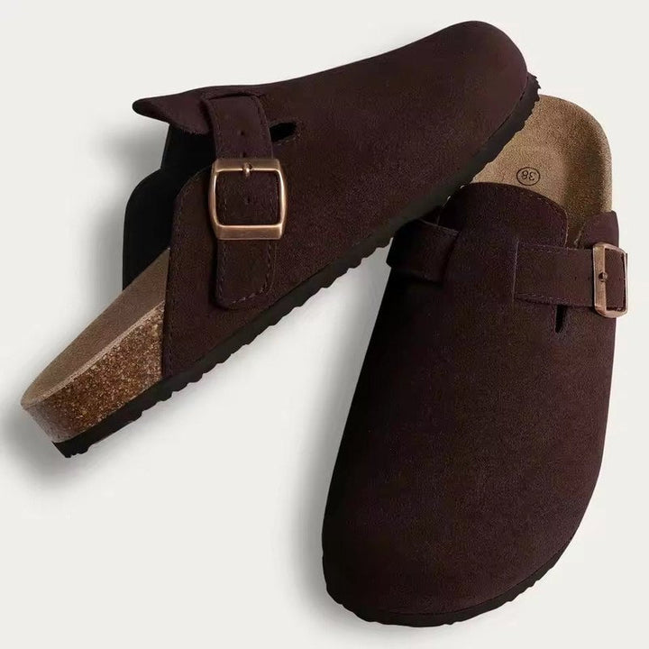 Bequeme Wildlederoptik Clogs | Innen- und Außenbereich-Tragen