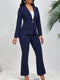 Ovidia | 2-Teiliger Damen Blazer und Bootcut-Hosenanzug