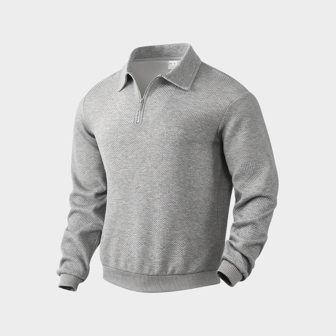 Evorn | Prämie Herren Viertelreißverschluss Strickpullover