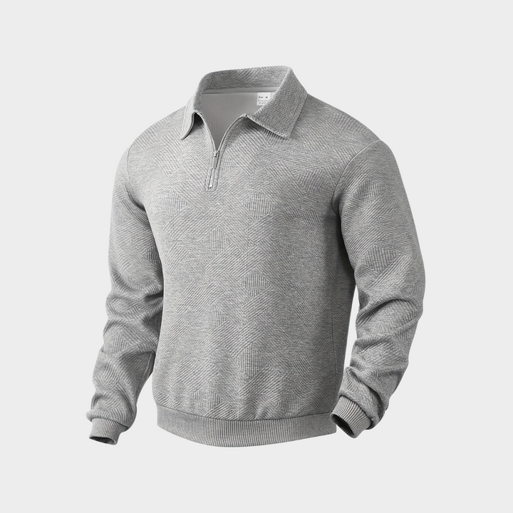 Evorn | Prämie Herren Viertelreißverschluss Strickpullover