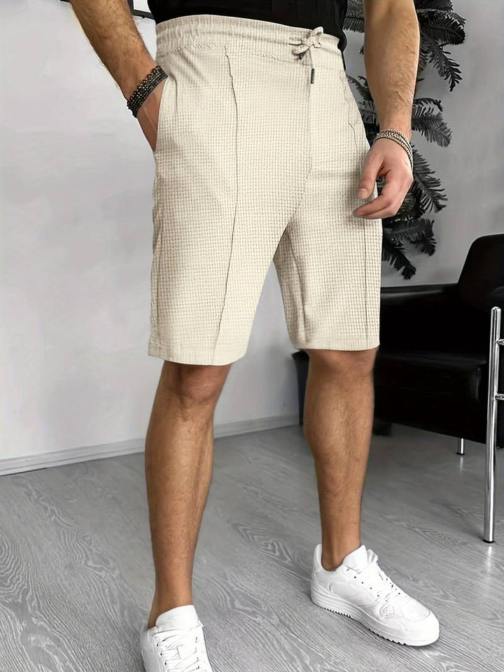 Bojan | Herren Waffelstrick Geschäft Lässig Kurze Hose