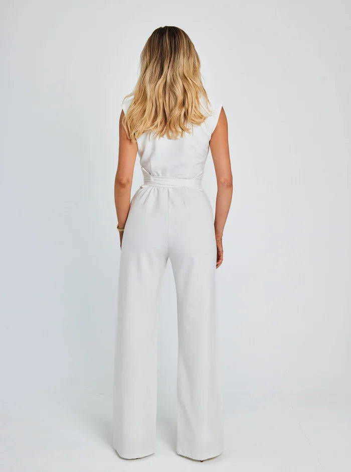 Vaela | Ärmelloser Overall mit weitem Bein - Elegantes Sommer-Outfit für Frauen