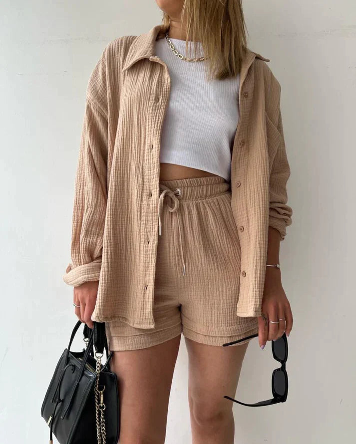 Laleh | Plissiertes Zweiteiliges Outfit Für Frauen