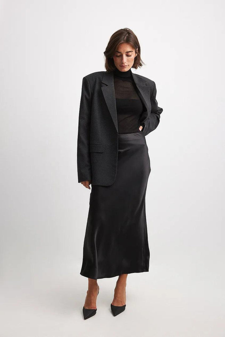 Fiorella | Damen Langer Satinrock