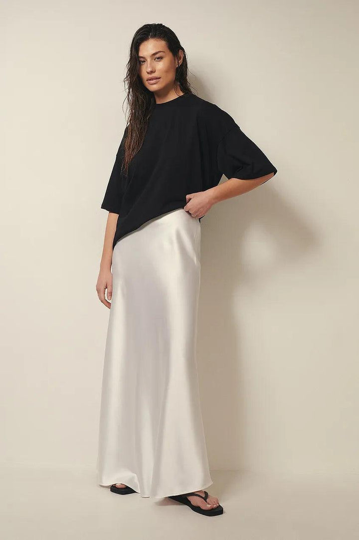 Fiorella | Damen Langer Satinrock