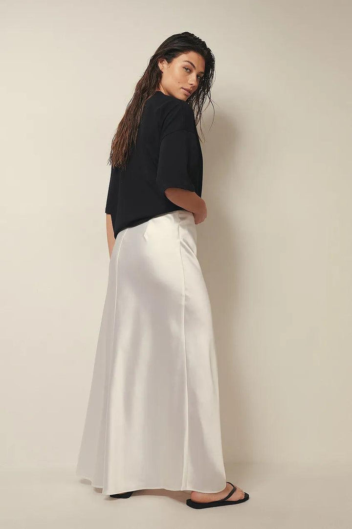 Fiorella | Damen Langer Satinrock